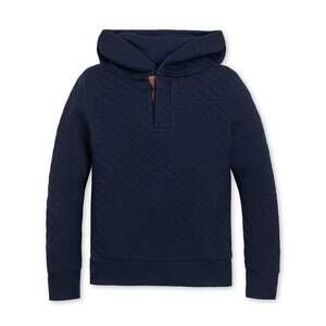 NEW HOPE & HENRY boy's quilted hooded sweatshirt in navy
